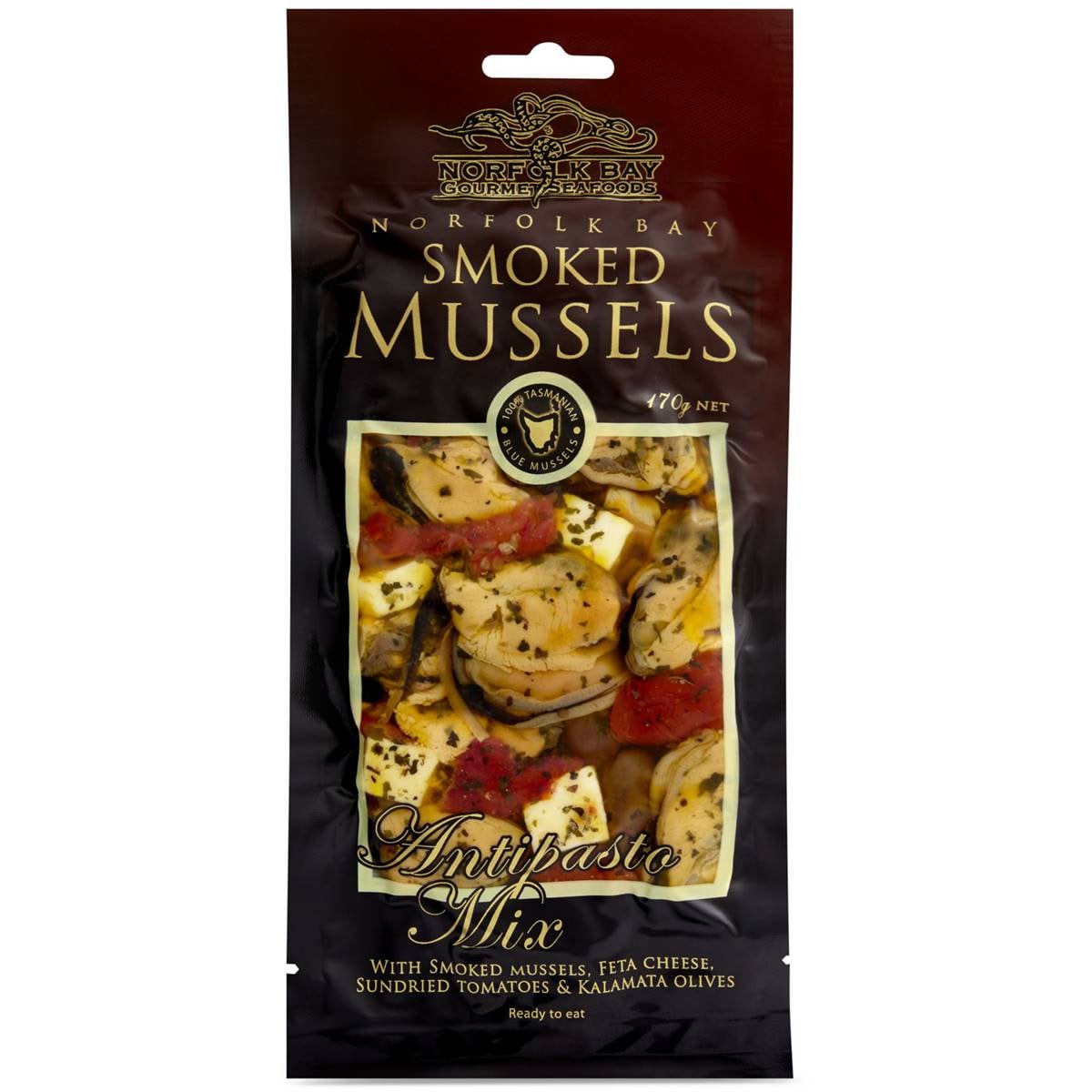Norfolk Bay Smoked Mussels Mixed Antipasto 170g Woolworths