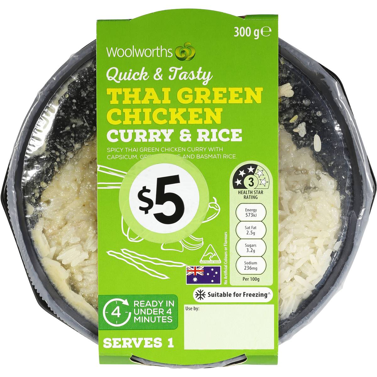 Woolworths Thai Green Chicken Curry With Rice 300g Woolworths