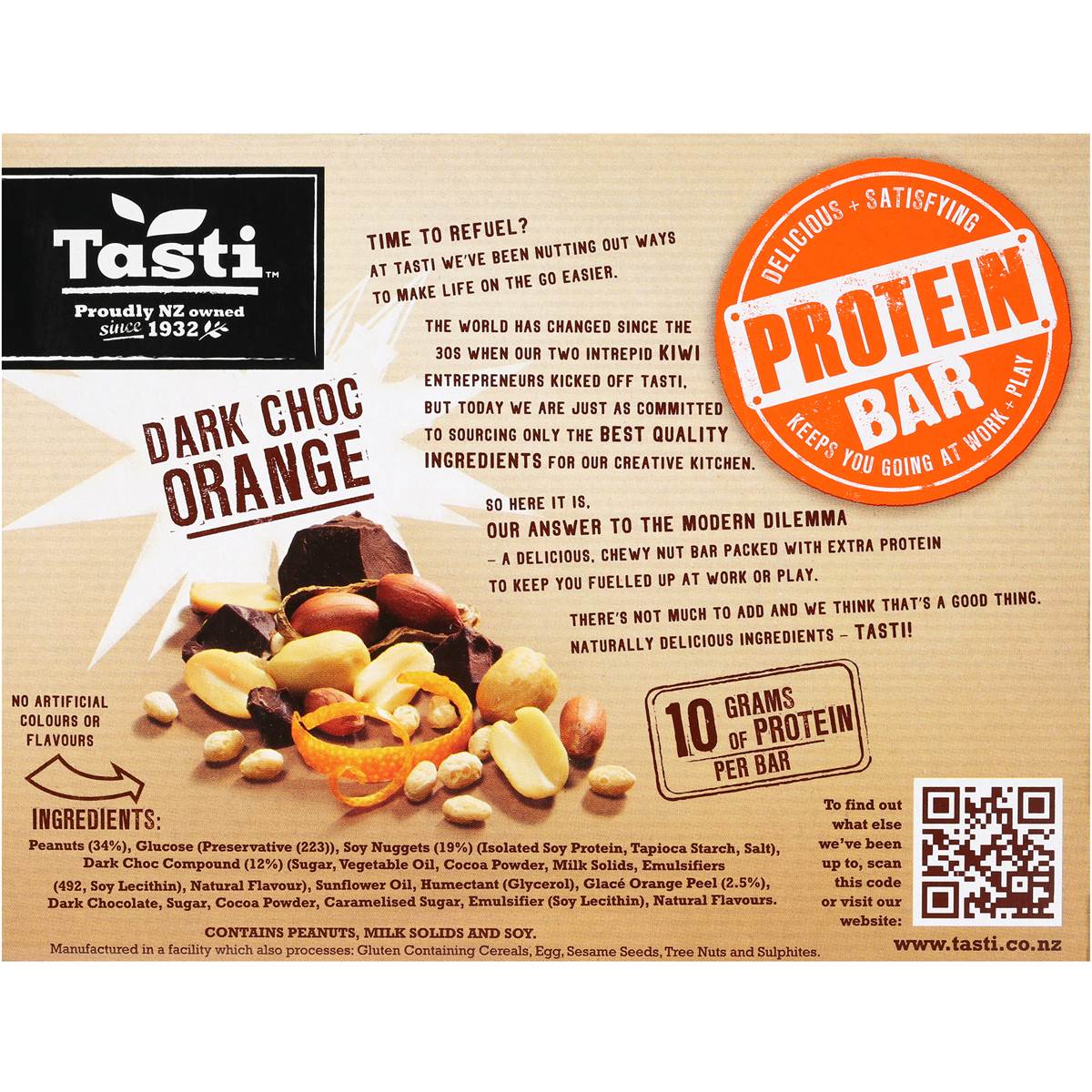 Tasti Protein Bar Dark Choc Orange 200g Woolworths