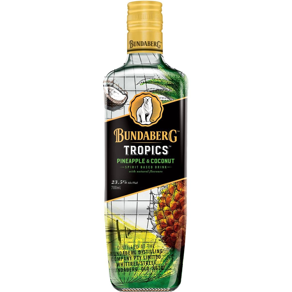 Bundaberg Tropics Pineapple & Coconut 700ml Woolworths