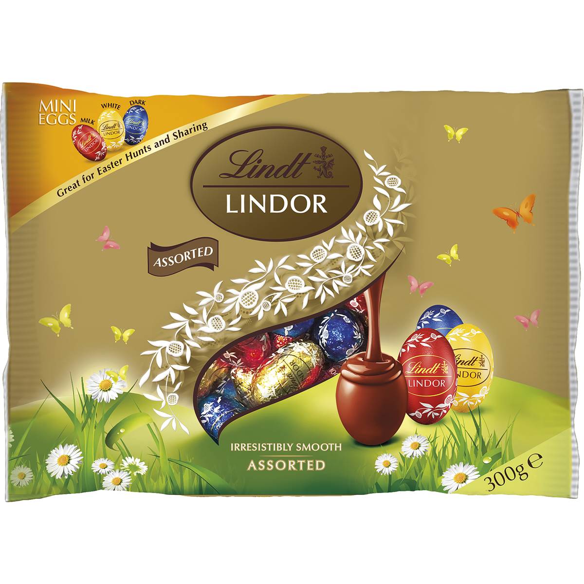 Lindt Lindor Easter Assorted Chocolate Eggs Bag 300g Woolworths