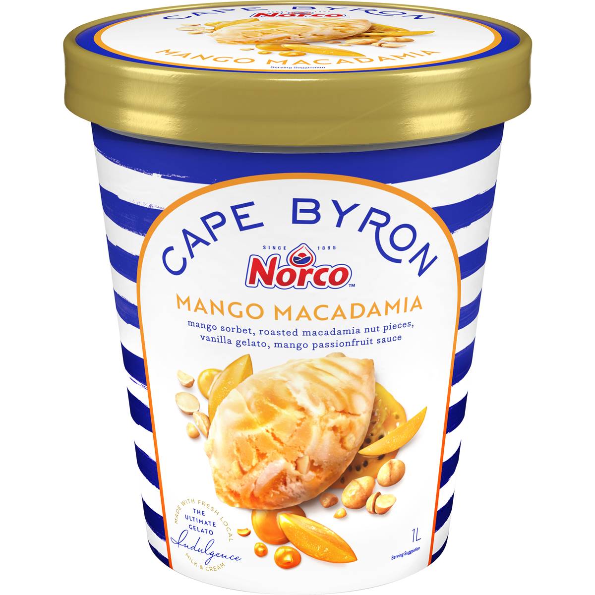 Norco Cape Byron Ice Cream Tub Mango Macadamia 1L