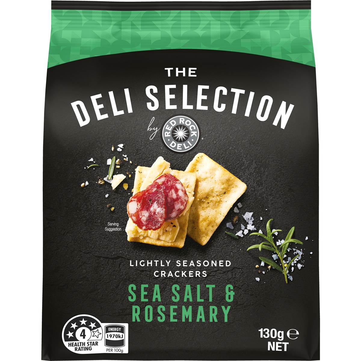 Red Rock Deli Selection Crackers Sea Salt & Rosemary 130g