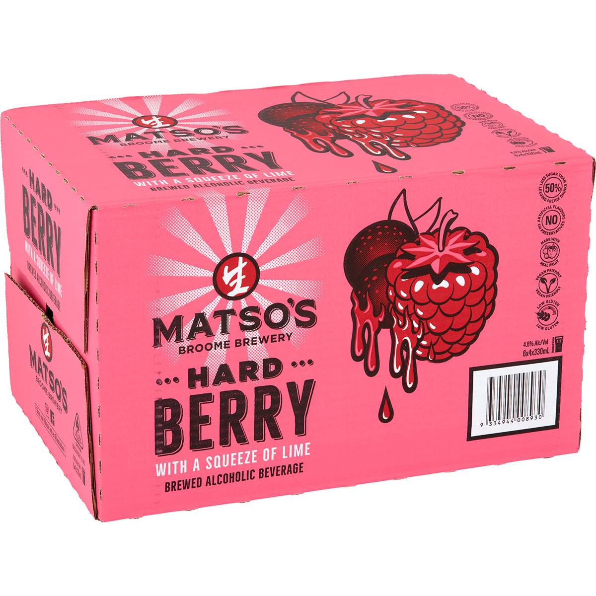 Matso's Hard Berry With Lime Bottles