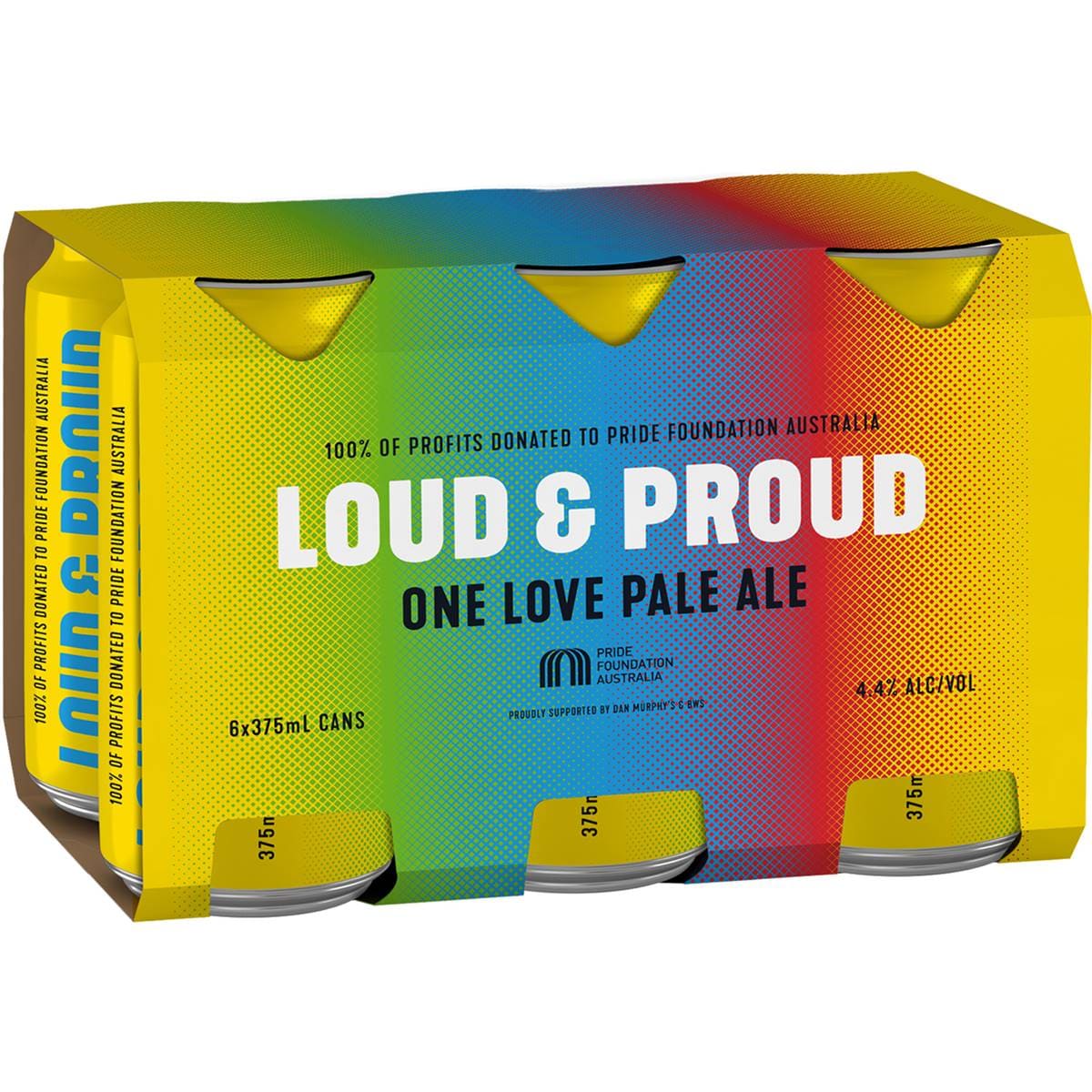 Loud & Proud One Love Pale Ale Cans 375ml X6 Pack Woolworths