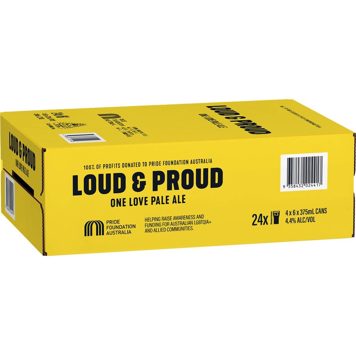 Loud & Proud One Love Pale Ale Cans 375ml X24 Case Woolworths