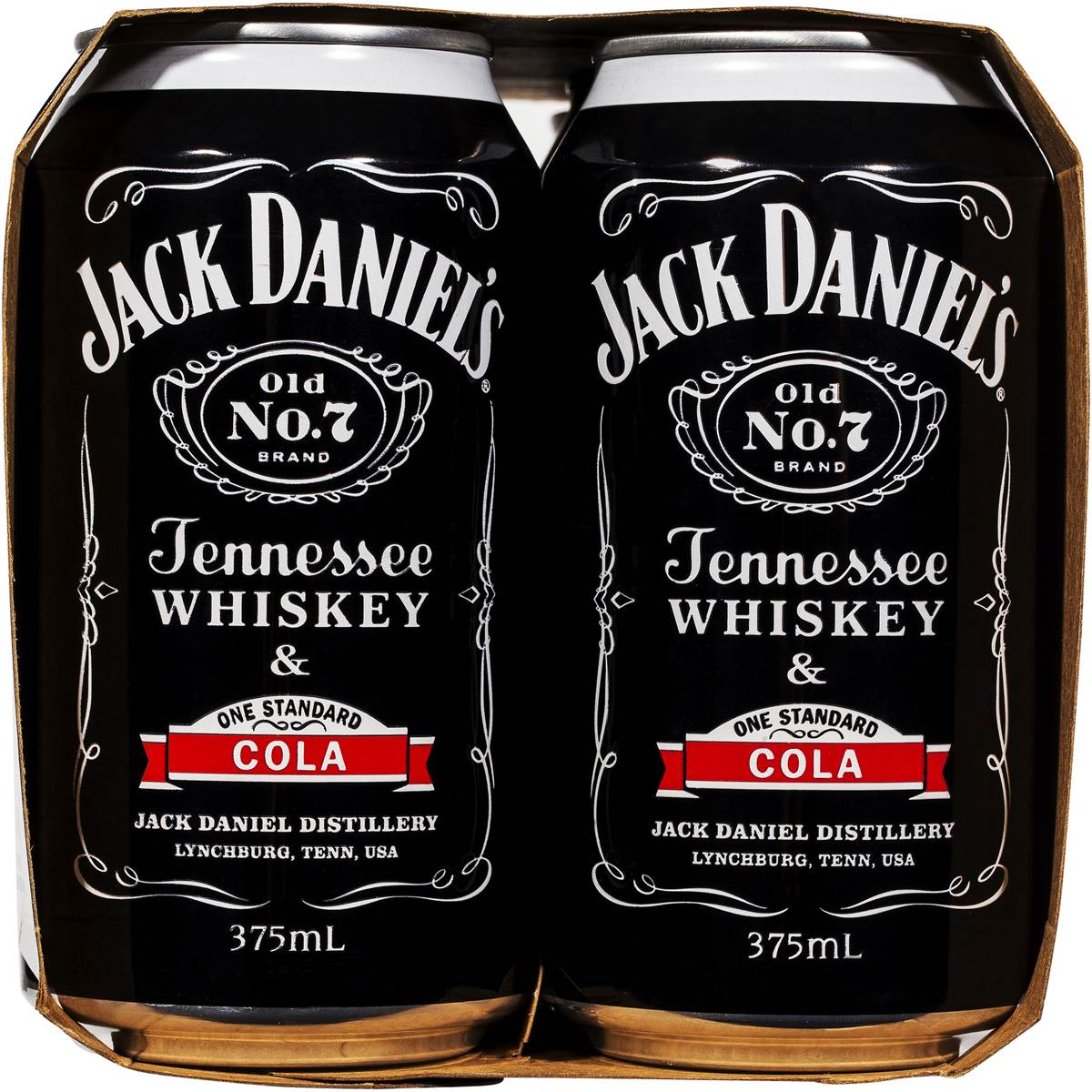 Jack Daniel's Whiskey & Cola 3.5% Cans 6x375ml Pack 