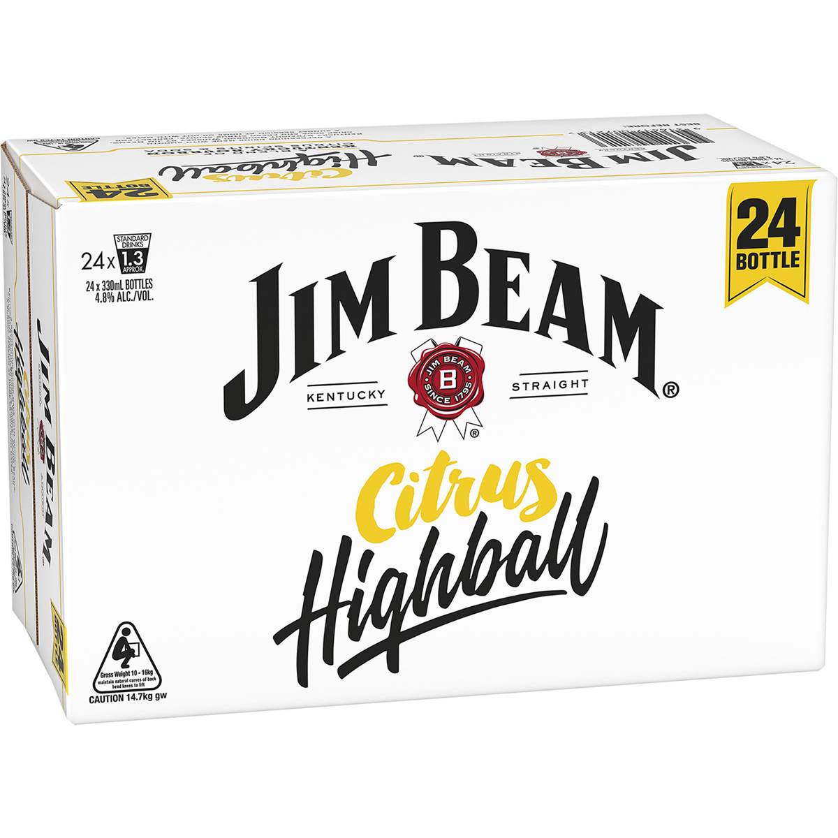 Jim Beam Highball Citrus 24x330ml Case Woolworths