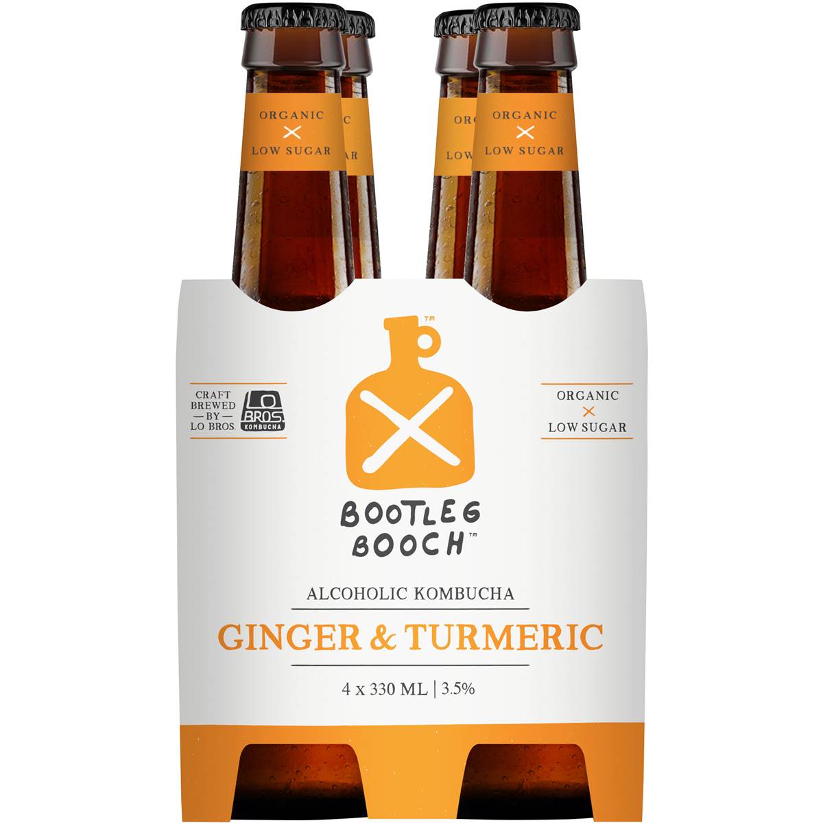 Bootleg Booch Alcoholic Kombucha Ginger& Turmeric