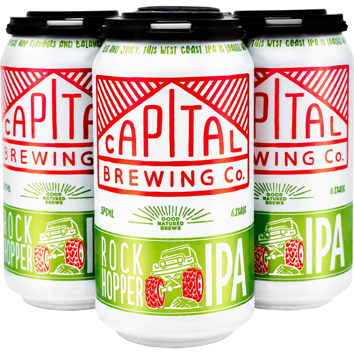 Capital Brewing Co Rock Hopper Ipa 4 X 375ml 