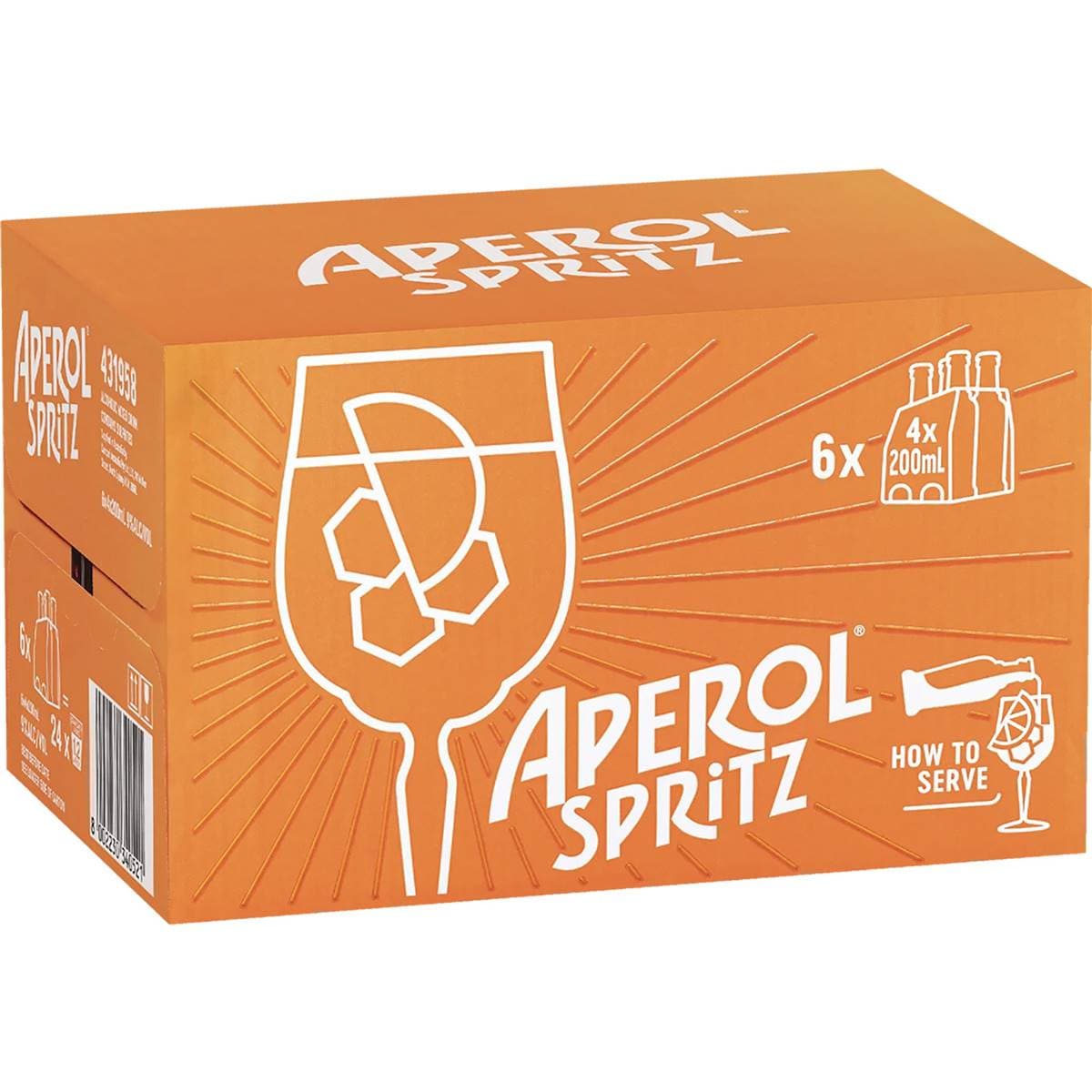 Aperol Spritz Bottle 200mL x 24 Case