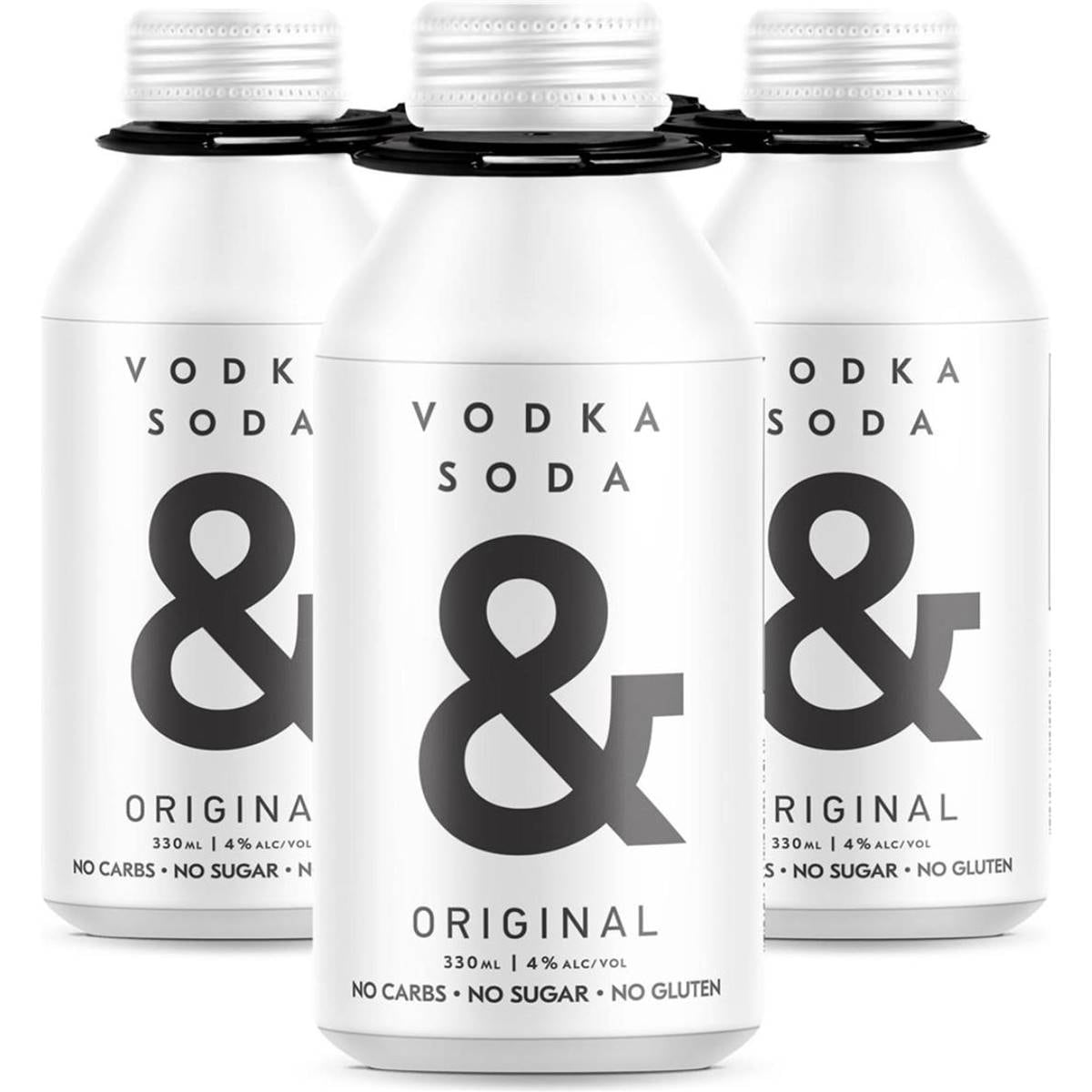 Ampersand Vodka Soda & Original Can 330ml X 4 Pack Woolworths