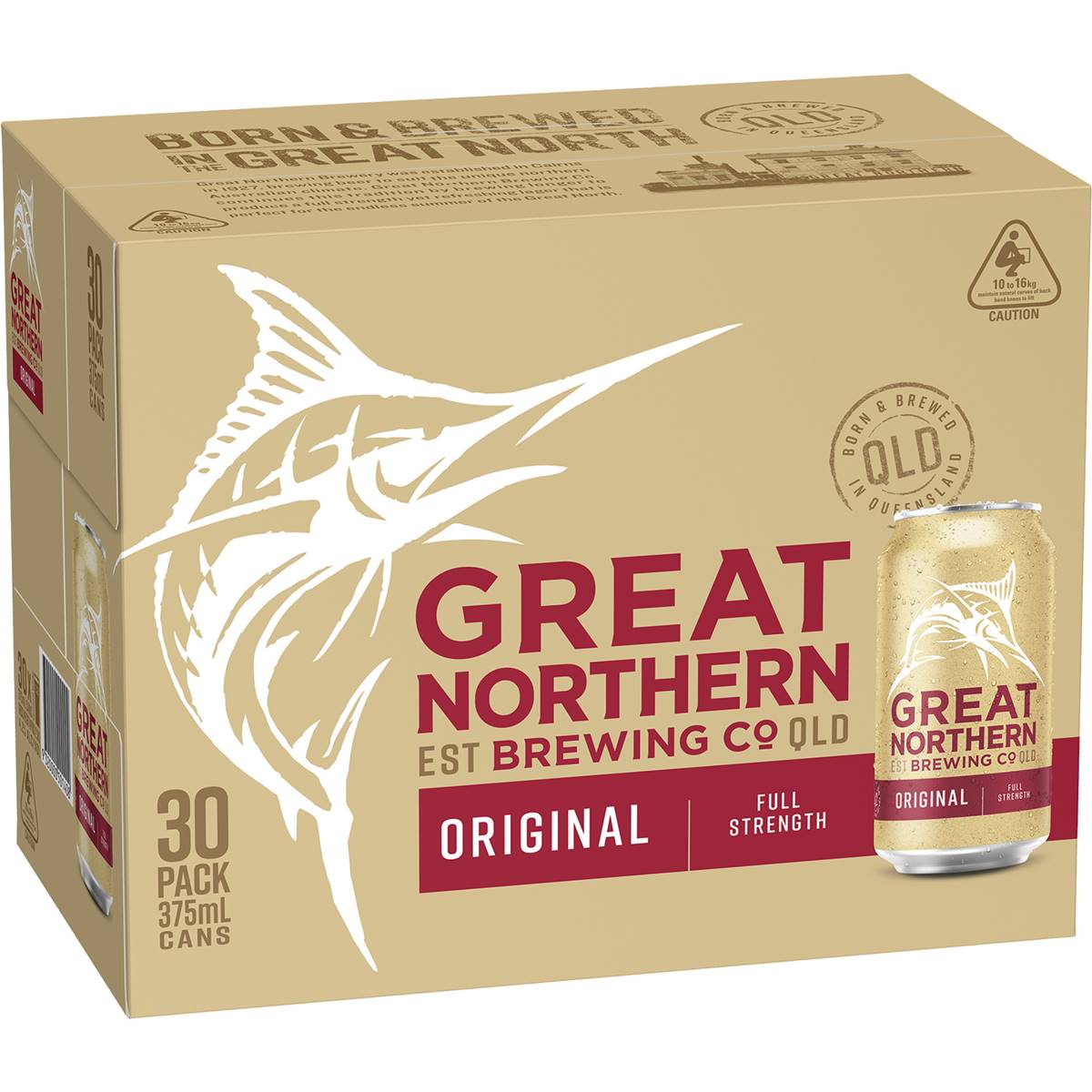 Great Northern Brewing Co Original Lager Cans 30x375ml Case Woolworths