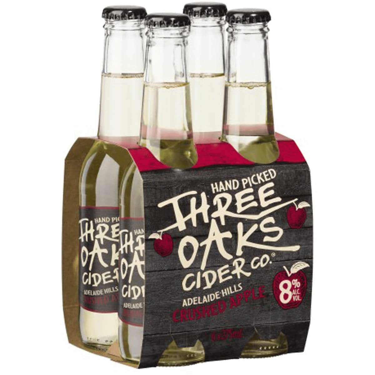 Three Oaks Cider Co Crushed Apple Cider Bottles 24x275ml Case Woolworths