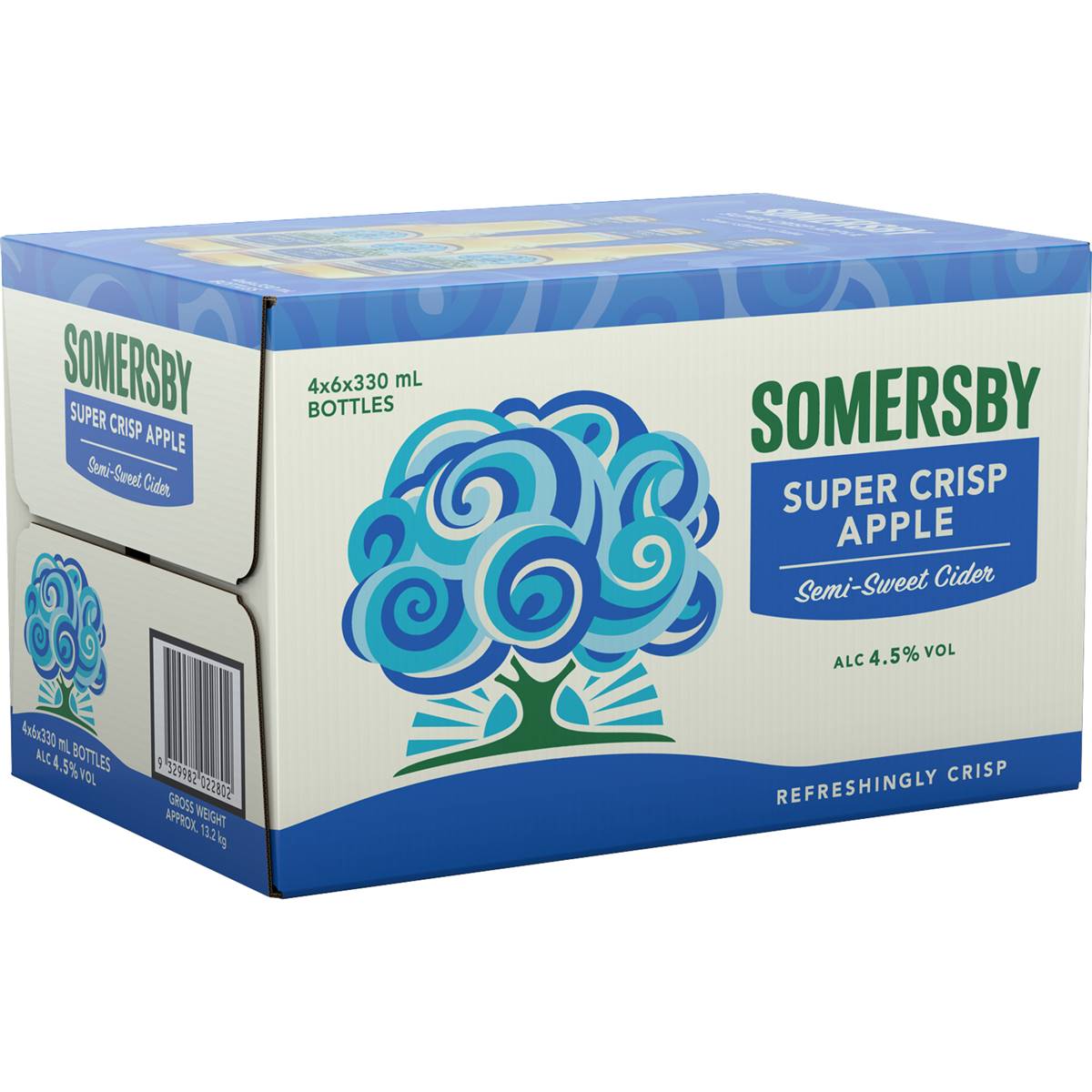 Somersby Super Crisp Apple Cider Bottles 330ml X 24 Case | Woolworths