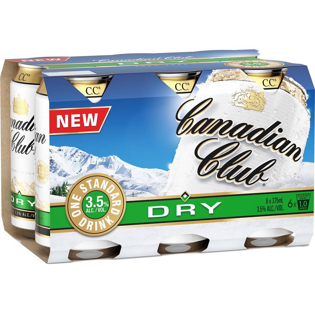 Canadian Club Dry 375ml X6 Pack Woolworths