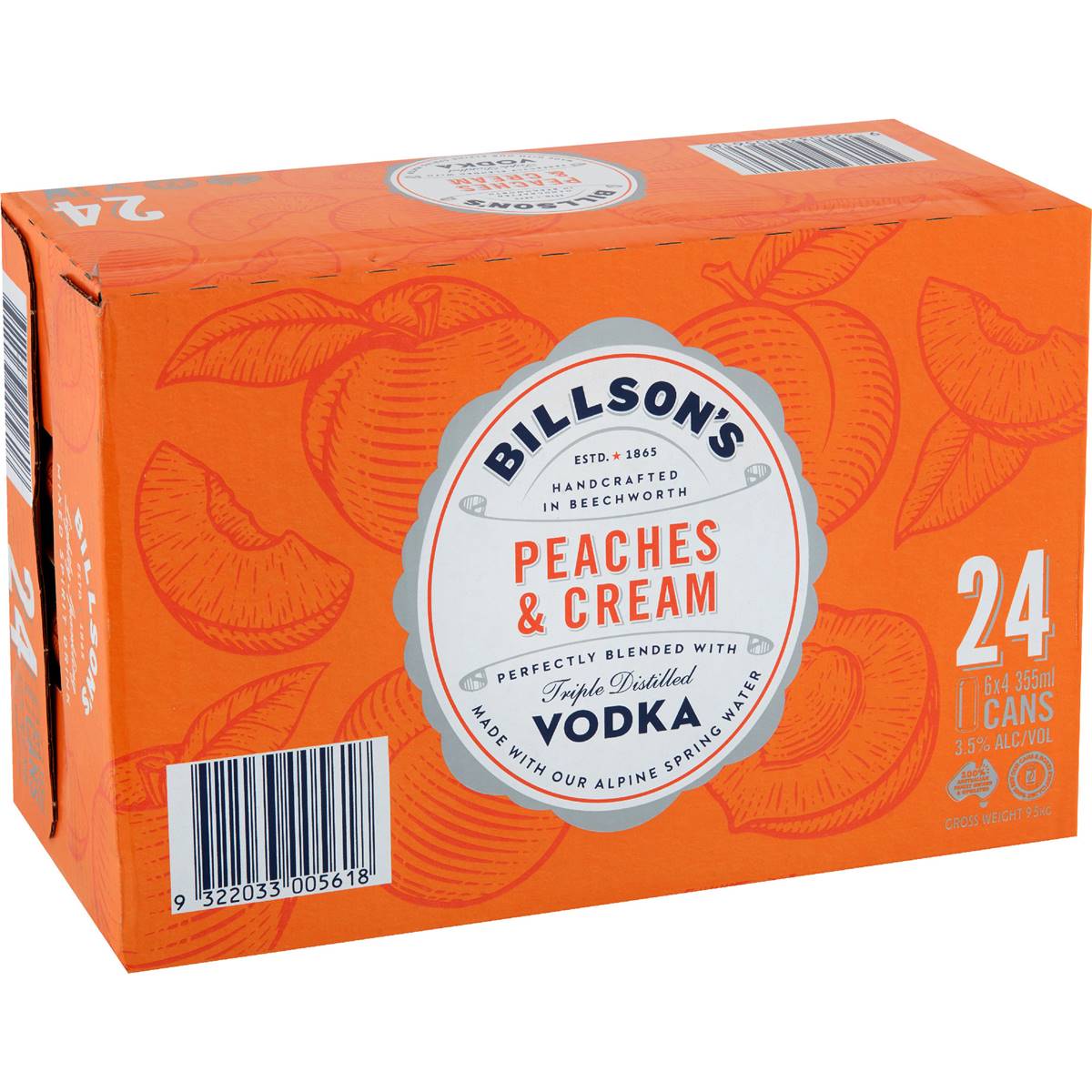 Billson's Peaches & Cream Vodka