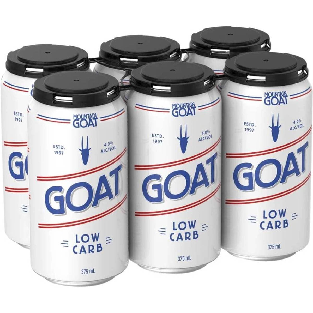 Mountain Goat Low Carb Lager Cans 375mL x 6 pack