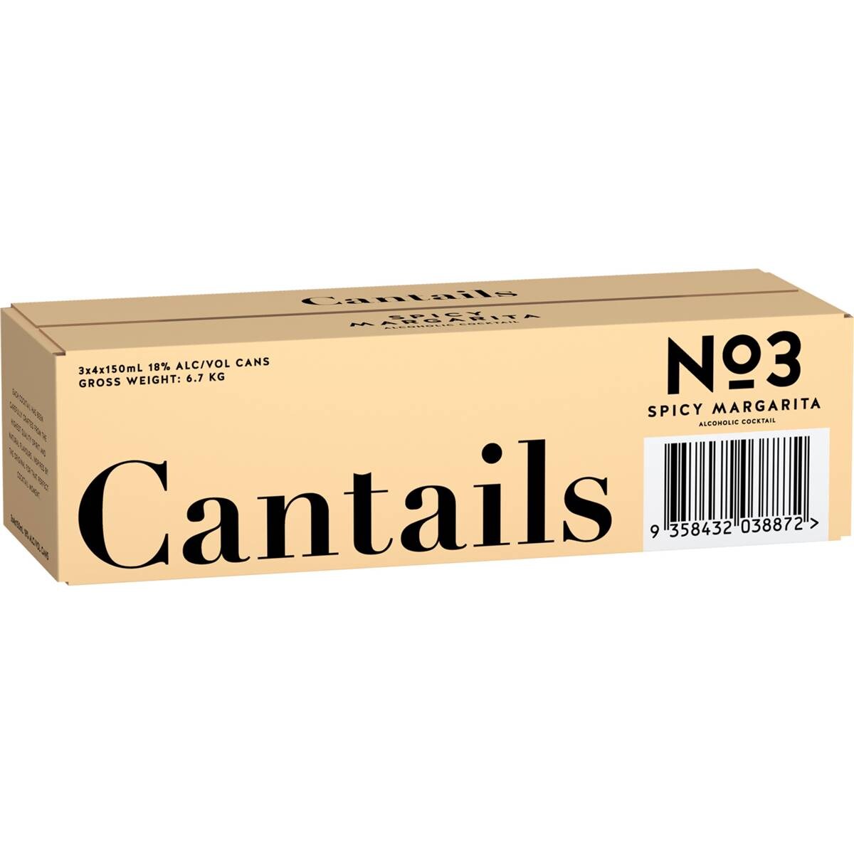 Cantails Spicy Margarita Cans 150ml X 12 Case Woolworths