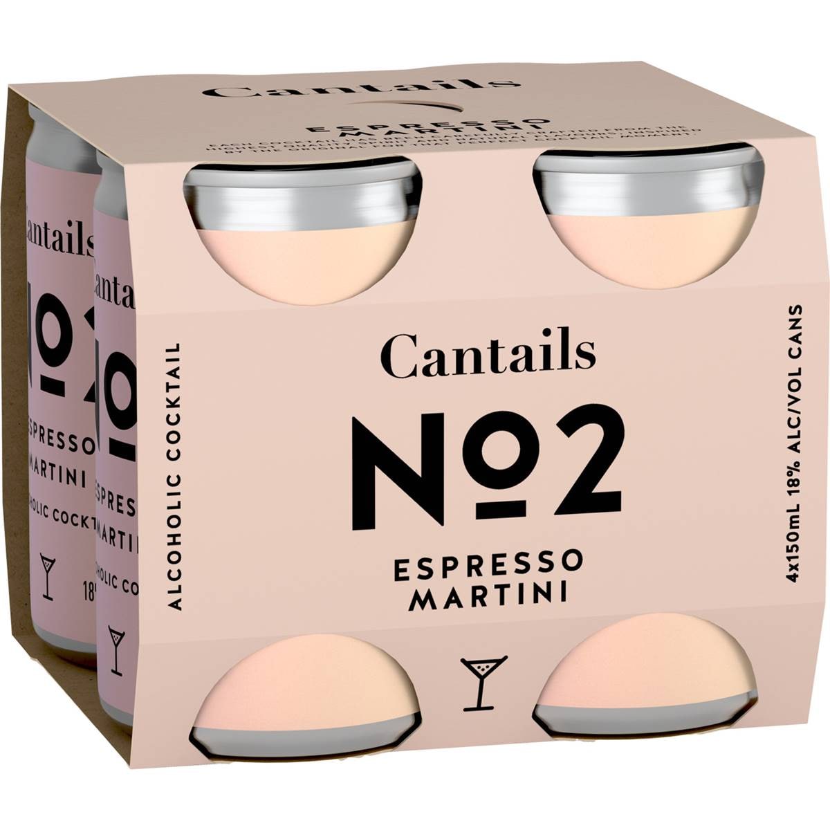 Cantails Espresso Martini Cans 150ml X 4 Pack Woolworths