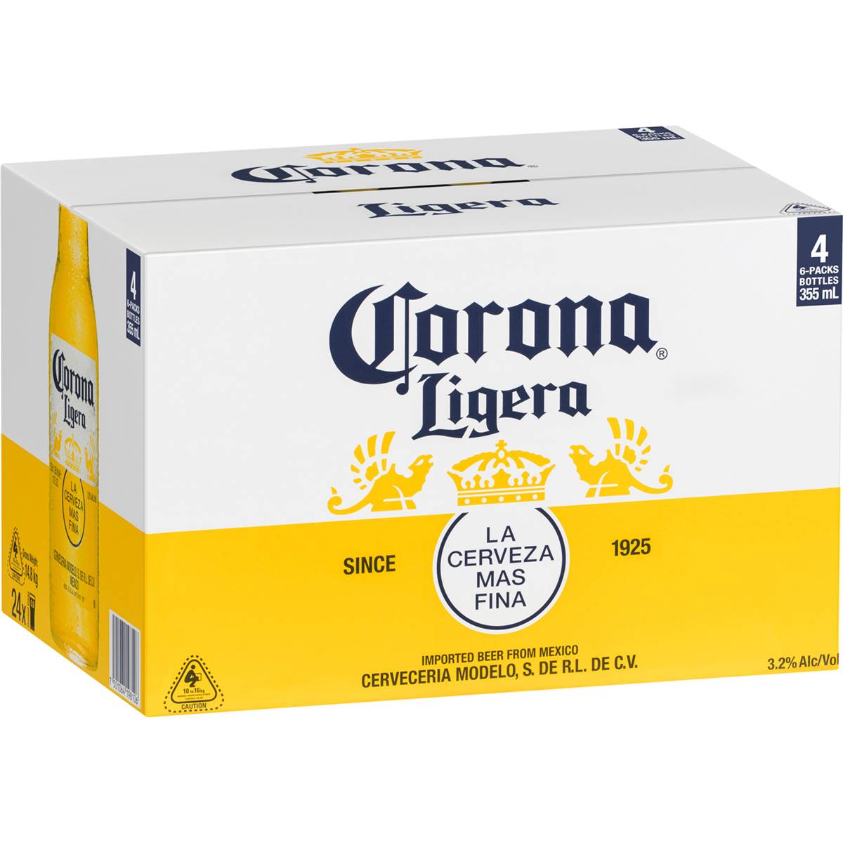 Corona Ligera Bottles 355ml X 24 Pack | Woolworths