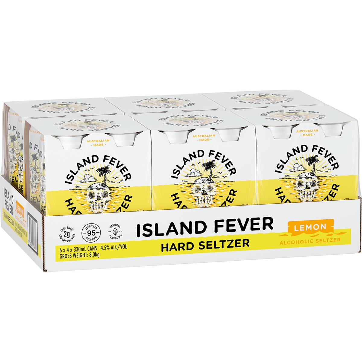 Island Fever Hard Seltzer Lemon Cans