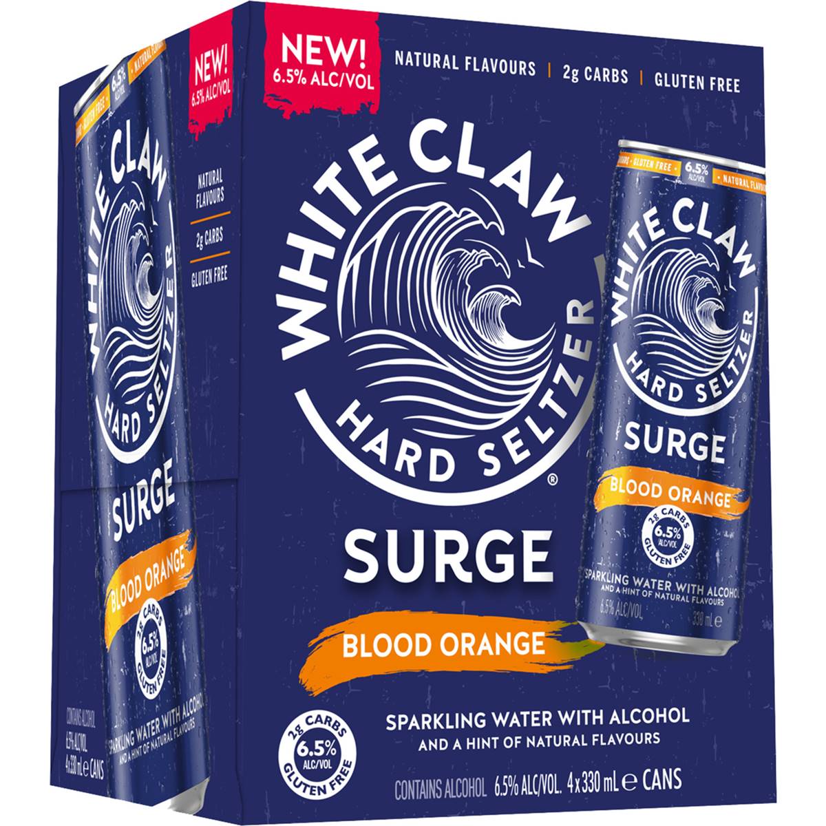 White Claw Seltzer Blood Orange Can 