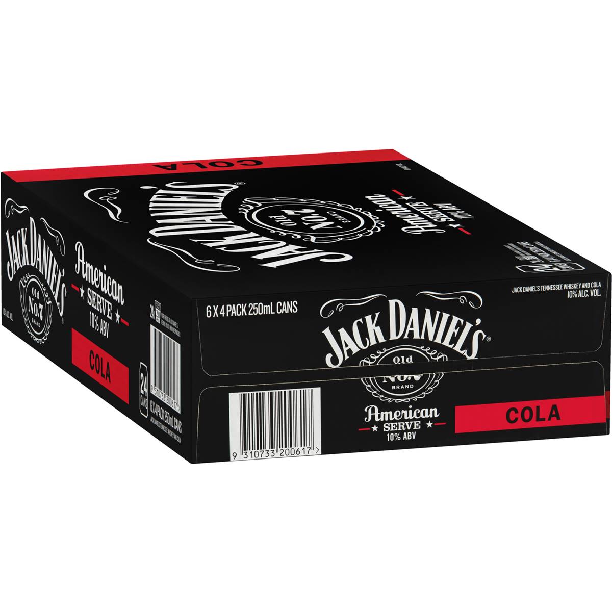 Jack Daniel's American Serve & Cola Cans 24x250ml | Woolworths