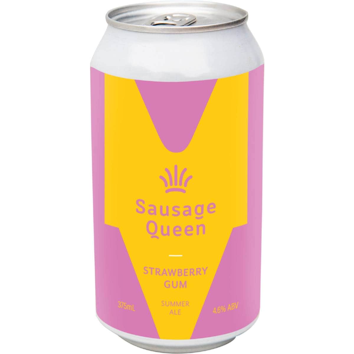 Sausage Queen Strawberry Gum Summer Ale Cans 375ml X4 Pack Woolworths