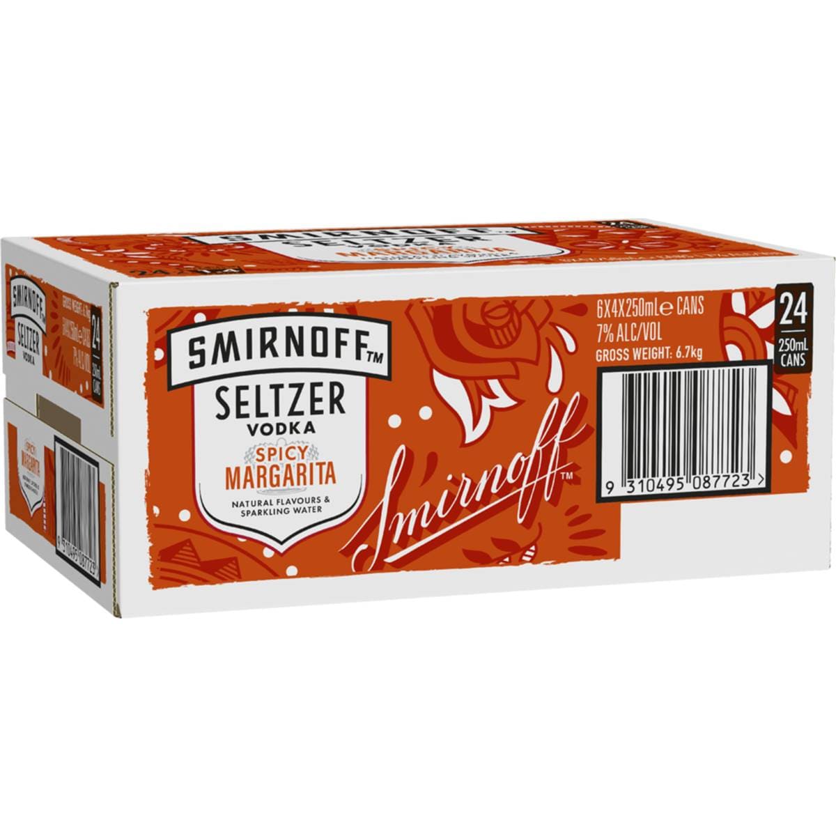 Smirnoff Spicy Margarita Seltzer 250ml X 24 Case Woolworths