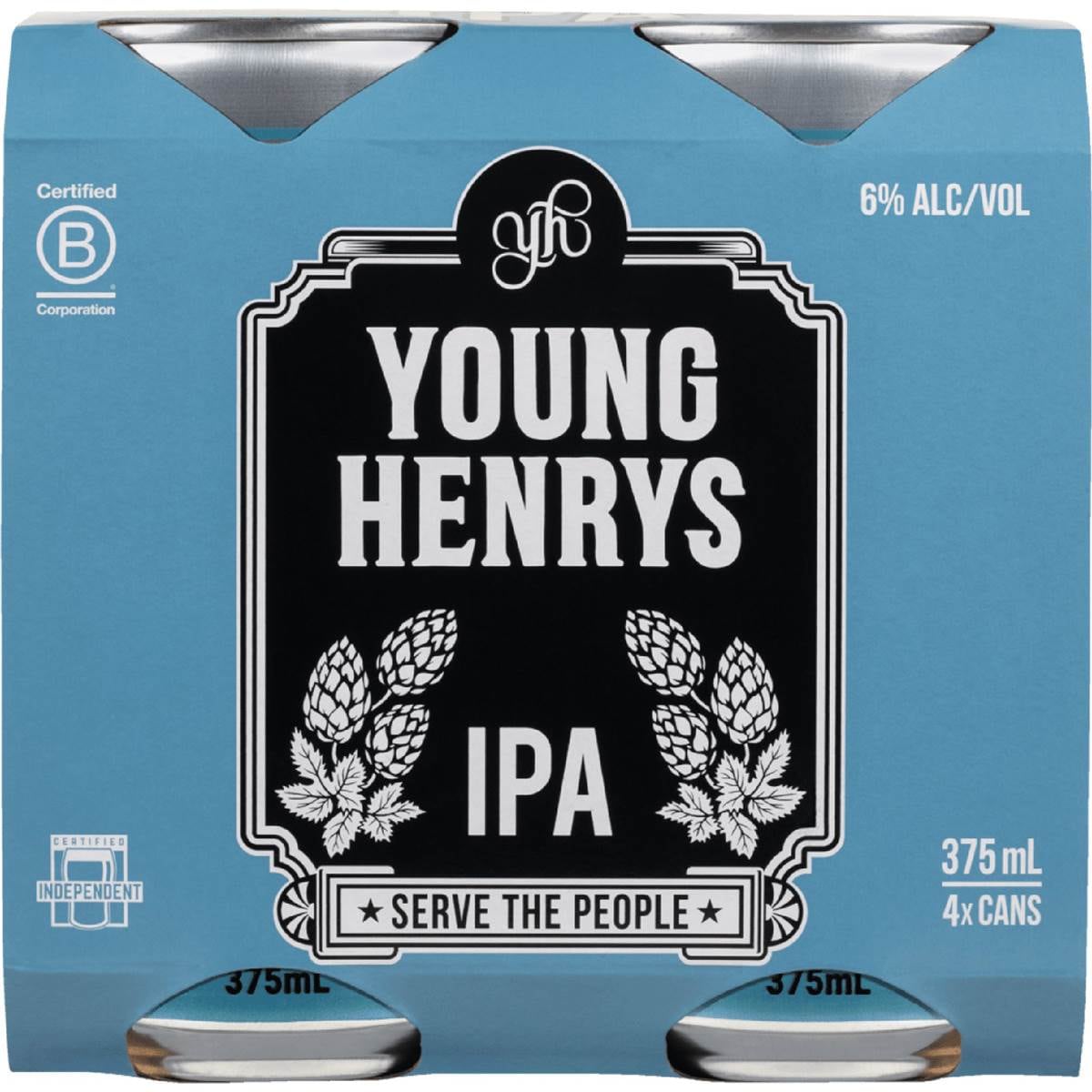 Young Henrys IPA Cans 375mL x 4 pack
