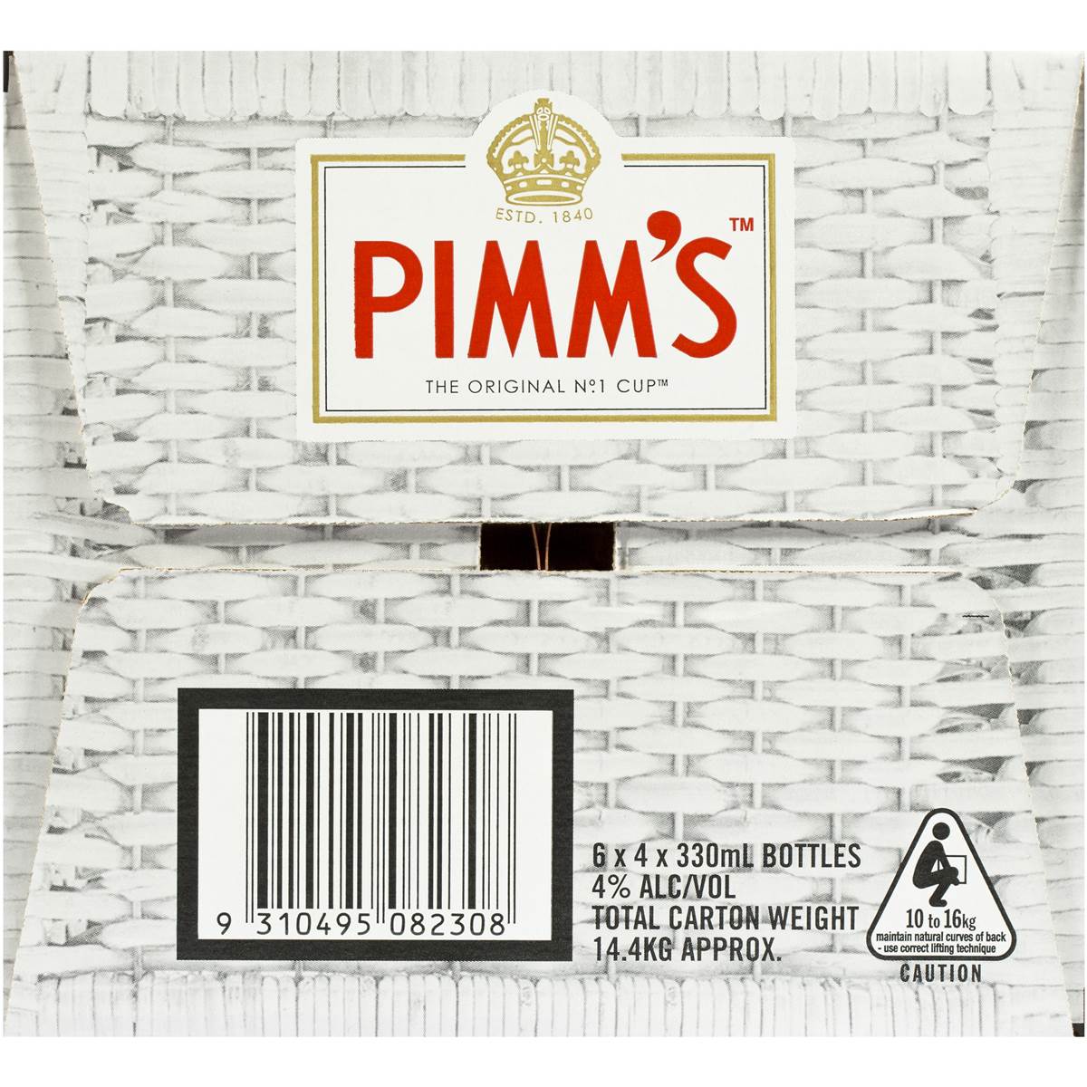 Pimm's Lemonade & Ginger Ale 4 Bottle 24x330ml Woolworths