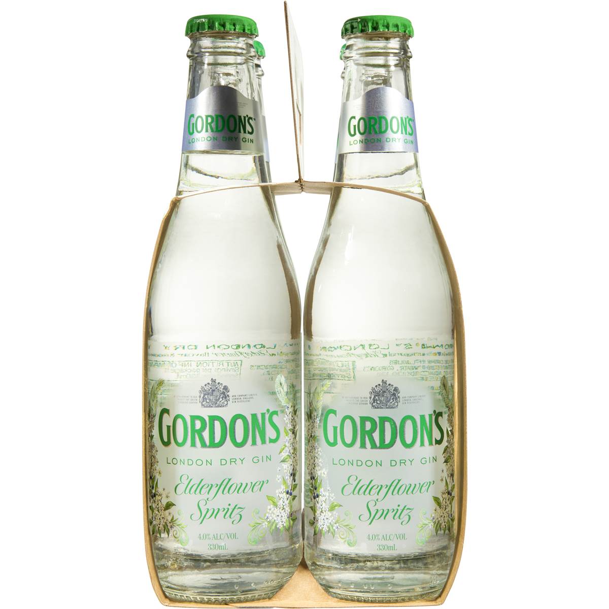 Gordons Gin With Elderflower Spritz 4 Bottles 4x330ml Woolworths