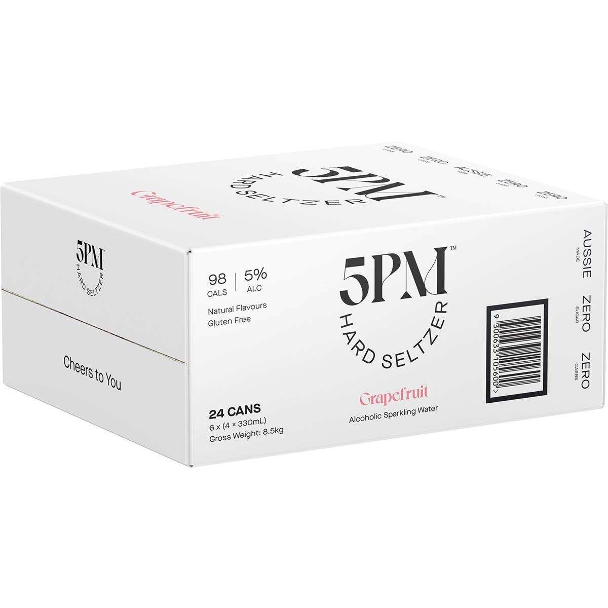 5pm 5pm Grapefruit Hard Seltzer Cans