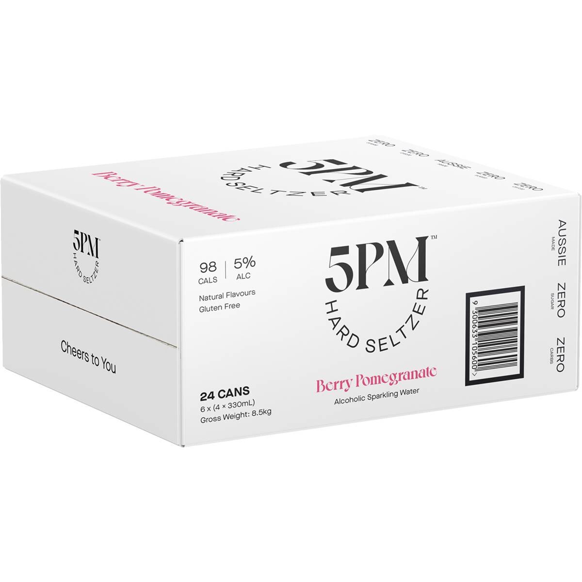 5pm 5pm Berry Pomegranate Hard Seltzer Can
