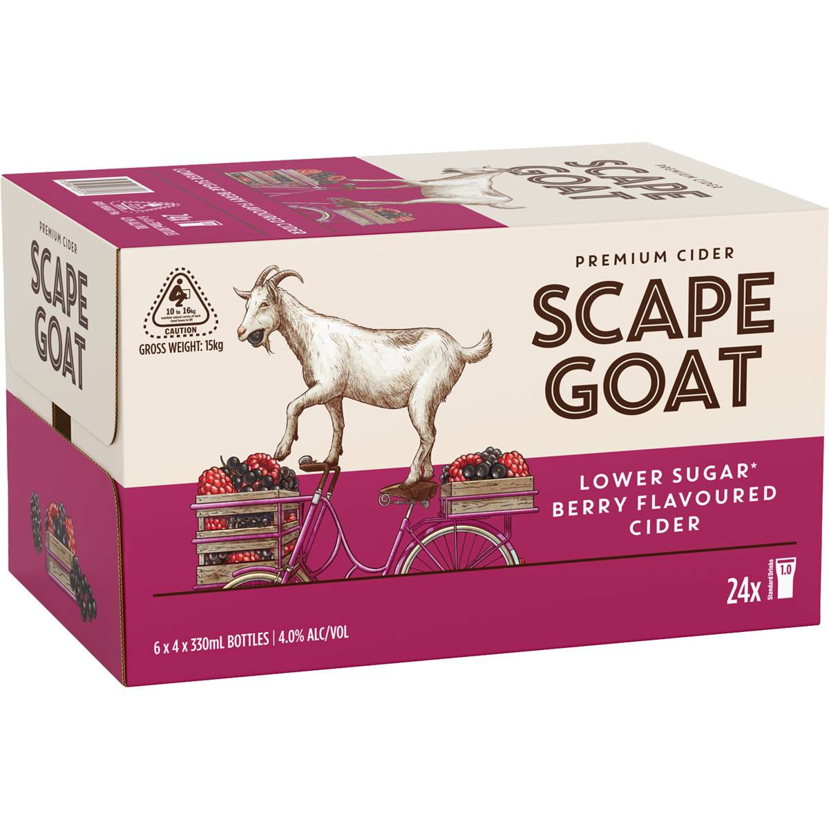 Scape Goat Berry Low Sugar Cider Case 375ml X 24 Pack Woolworths