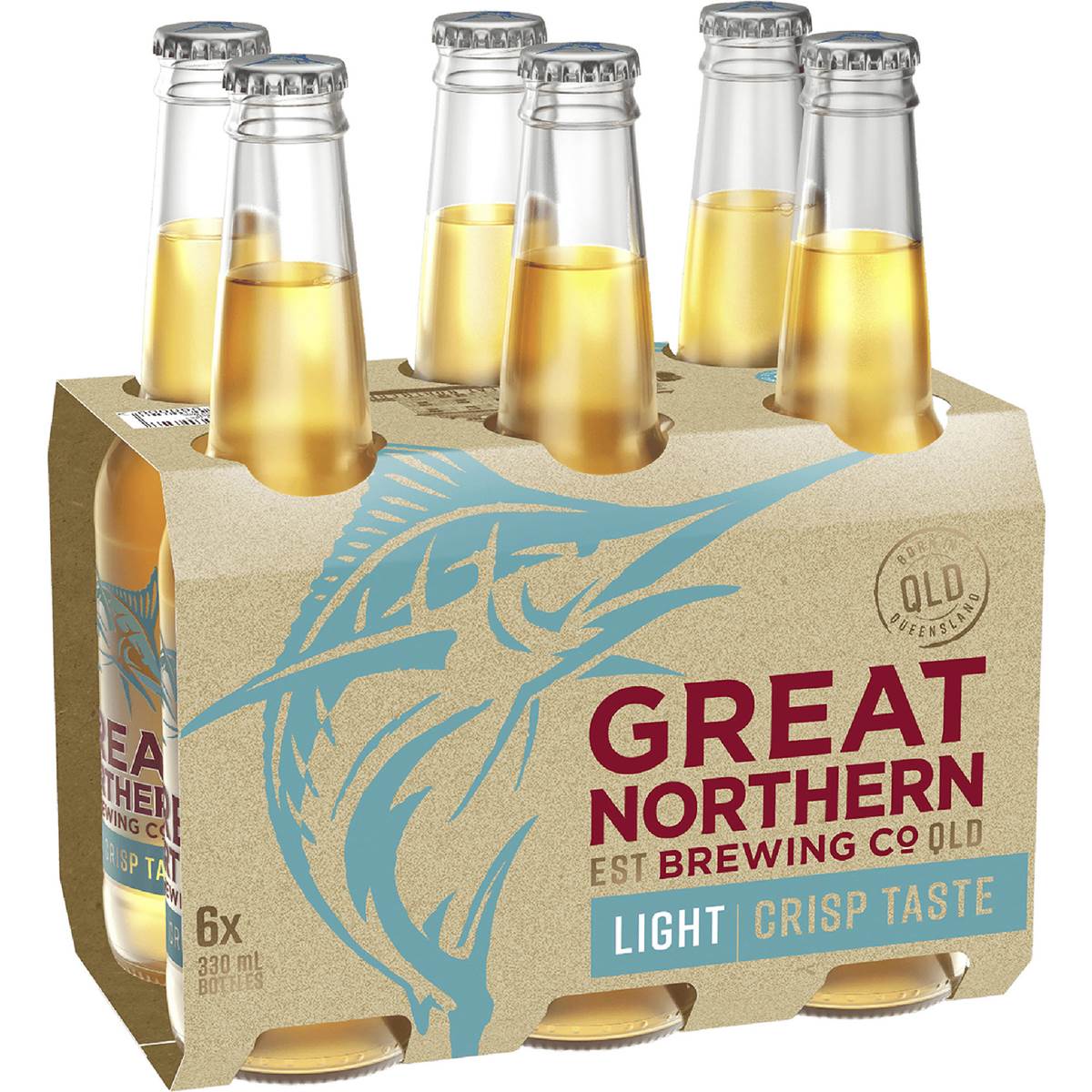 Great Northern Brewing Co Light Lager Bottles 330mL x 6 pack