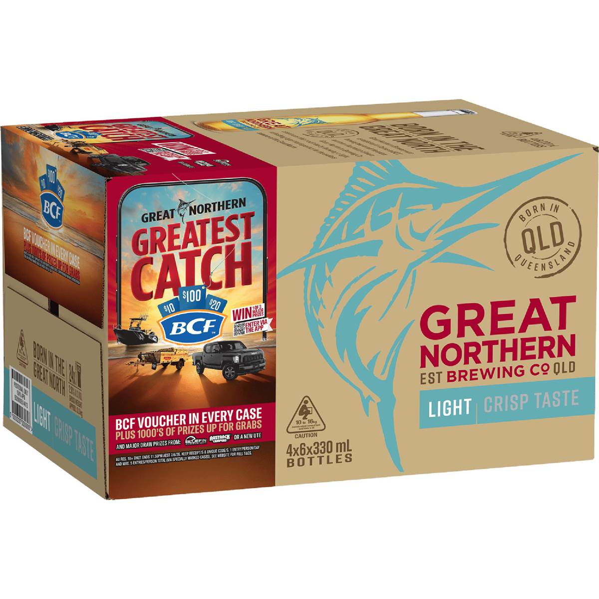Great Northern Brewing Co Light Lager Bottles 330mL x 24 pack