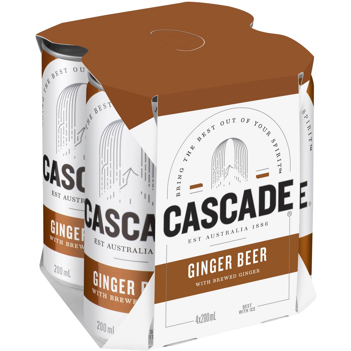 Cascade Ginger Beer Cans 4x200ml | Woolworths