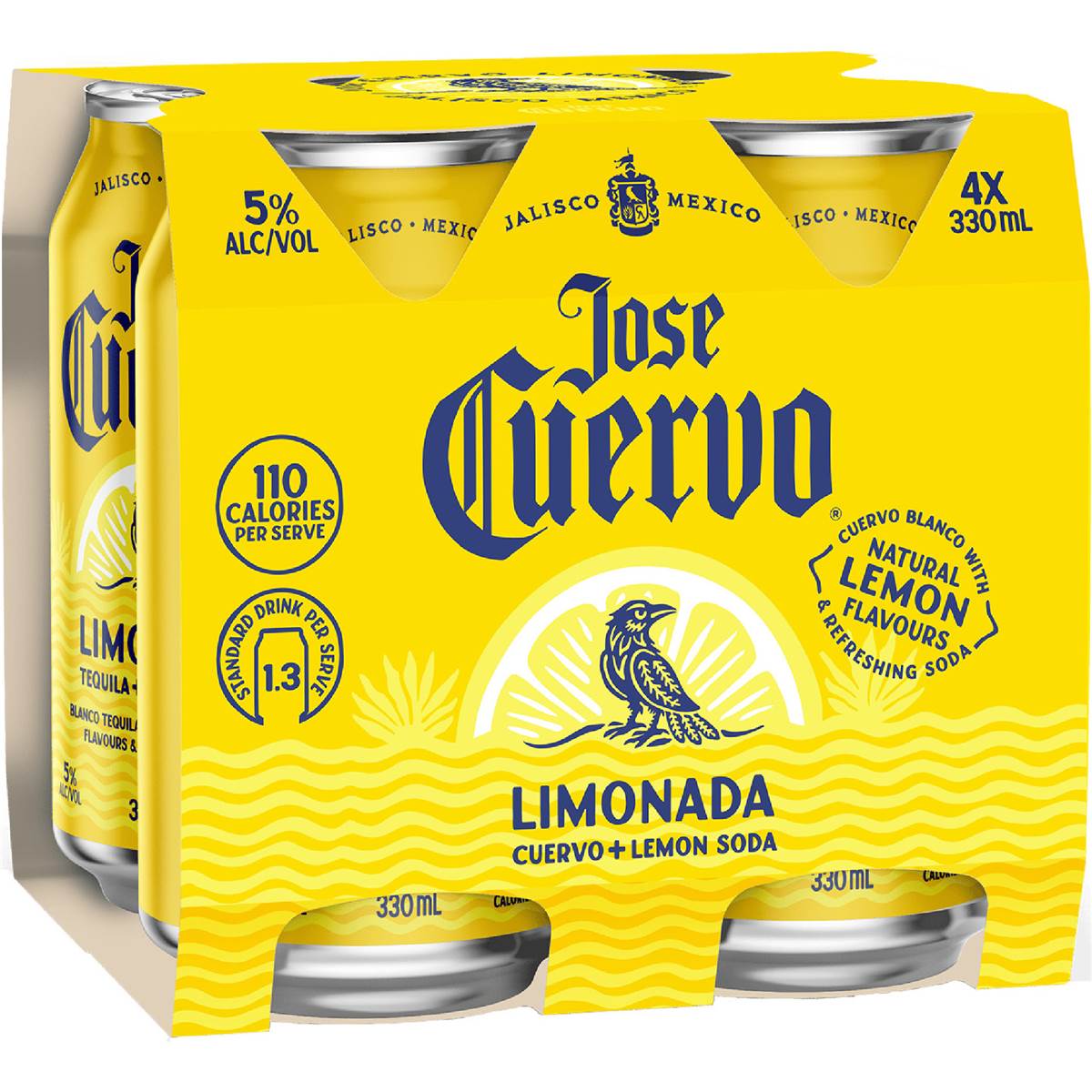 Jose Cuervo Tequila Lemonade Cans 330mL x 4 pack