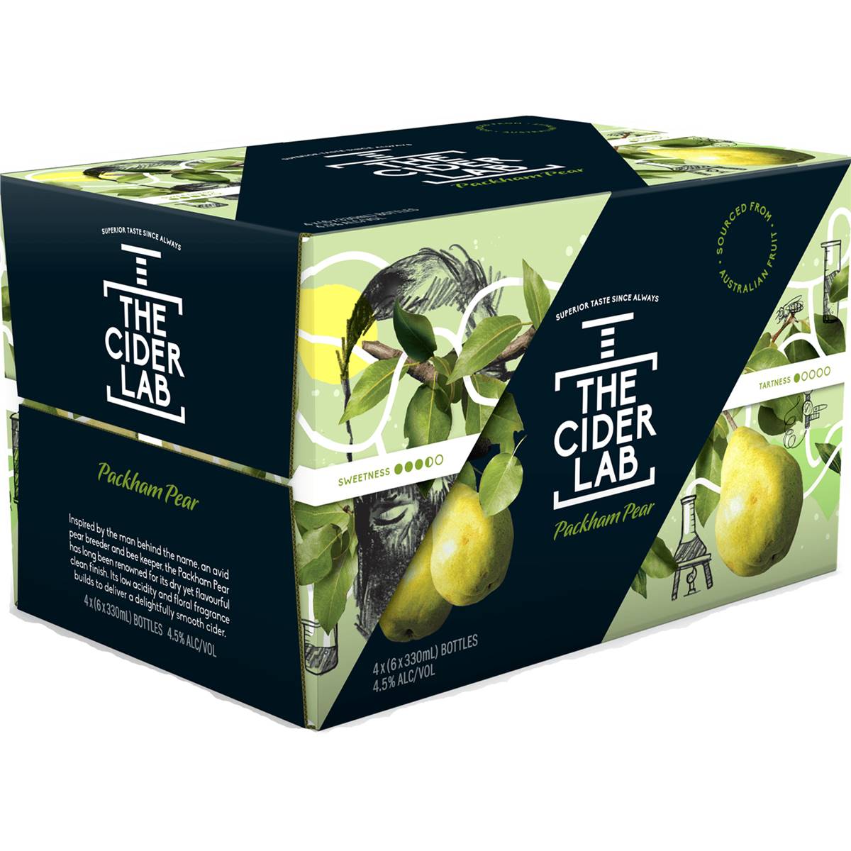 The Cider Lab Packham Pear Cider Carton 24x330ml Woolworths