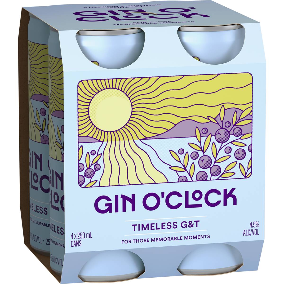 Gin O' Clock Timeless G&t Cans 250ml X 4 Pack Woolworths