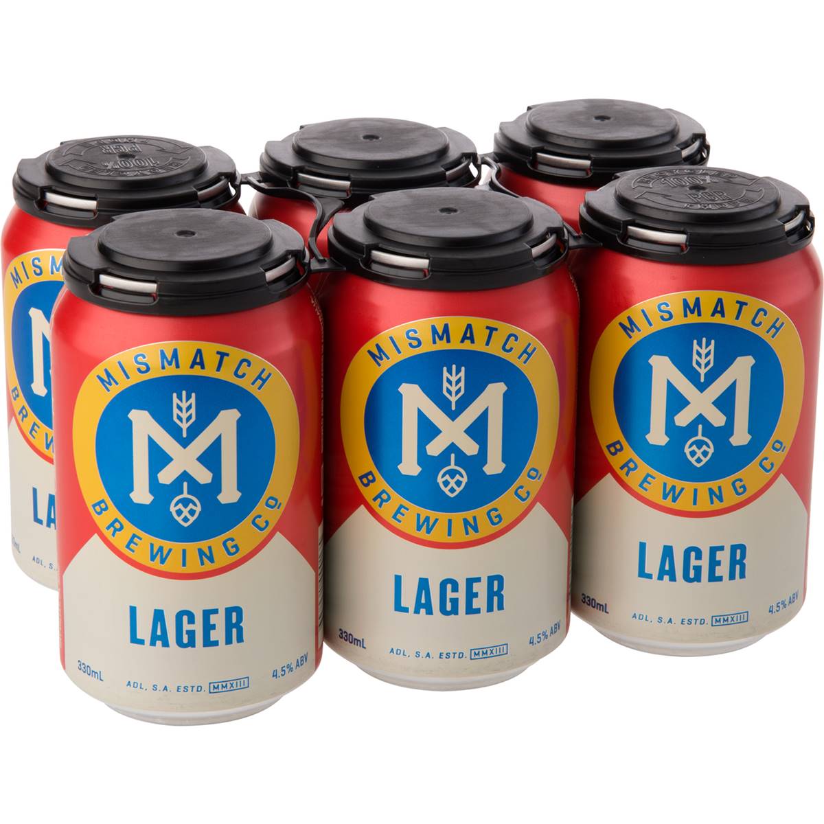 Mismatch Brewing Co Lager Can 330ml X6 Pack | Woolworths