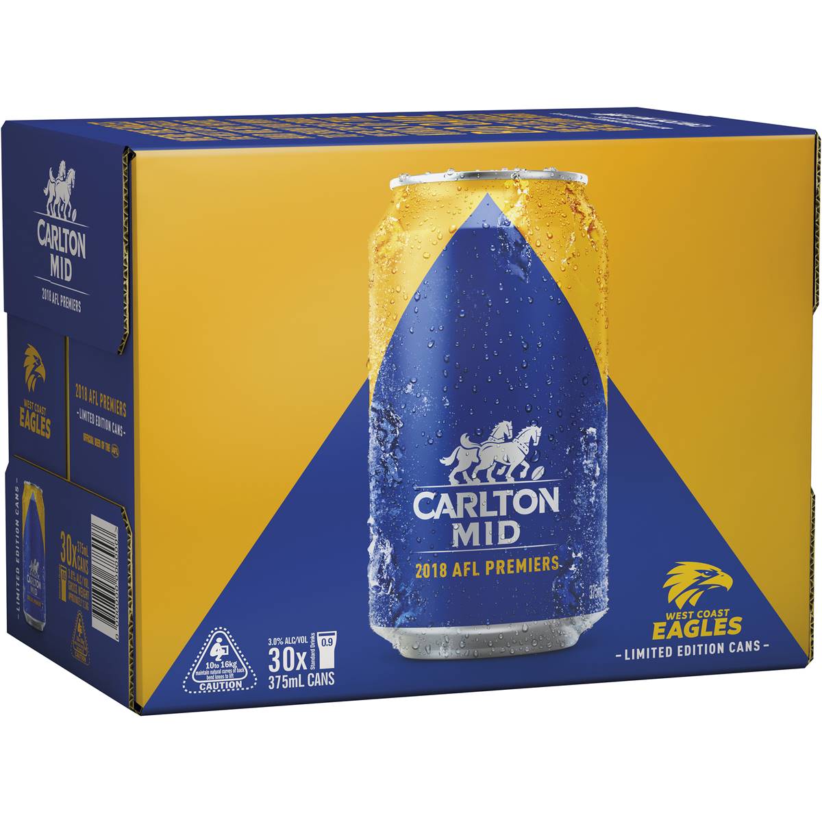 Carlton Mid 2018 Afl Premiers Cans 375ml X30 Case Woolworths