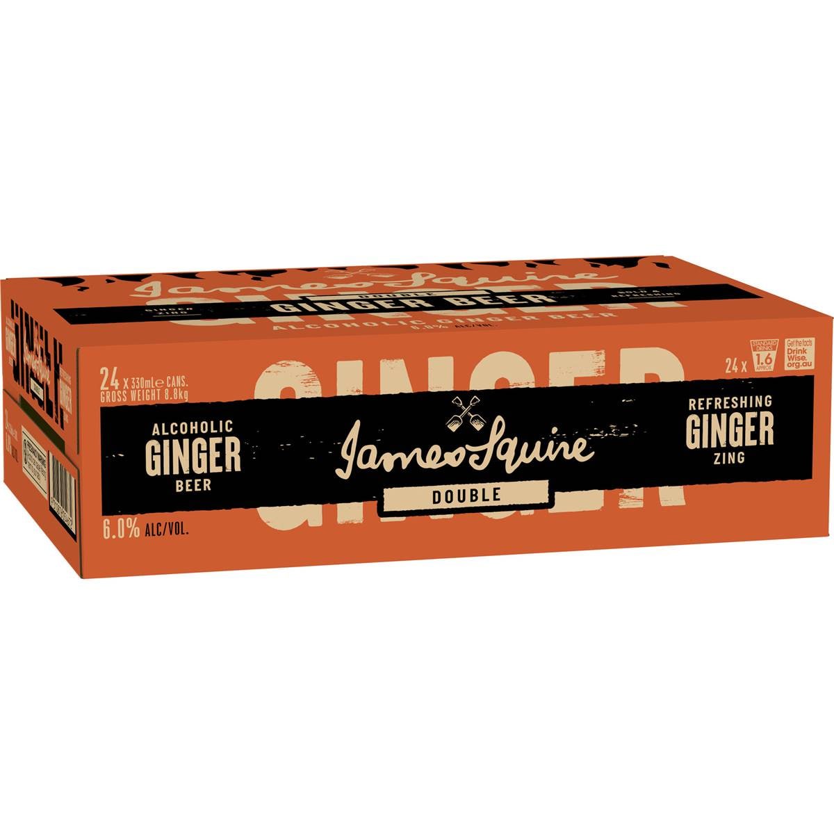 James Squire Ginger Beer Double Case 330mL x 24 Case