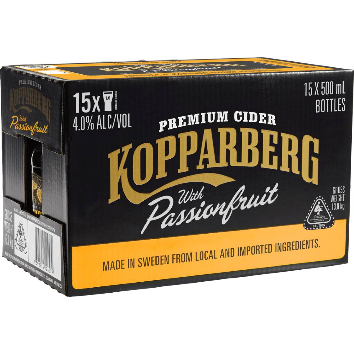 Kopparberg Apple & Passionfruit Cider 500ml X15 Pack Woolworths