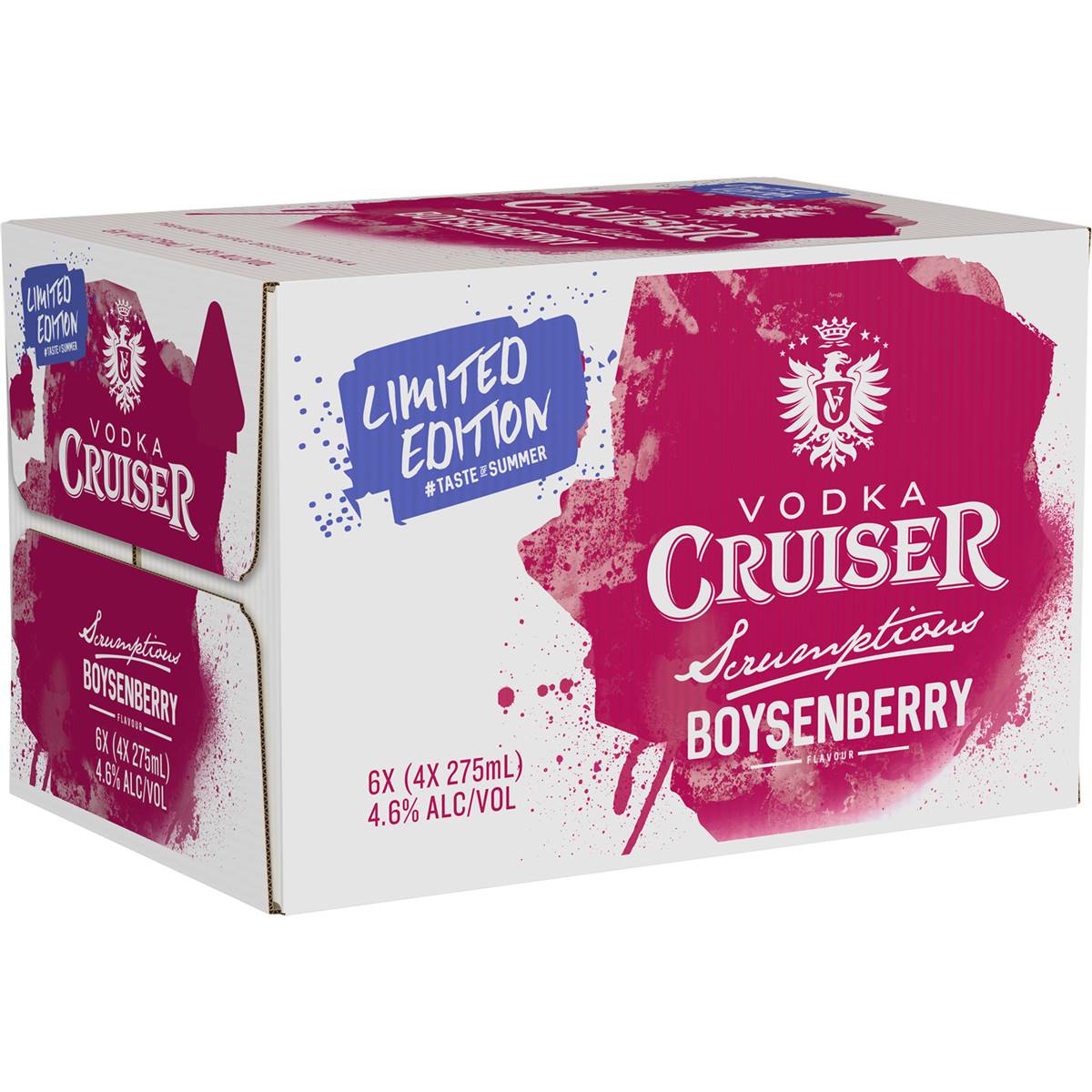 Vodka Cruiser Boysenberry Bottle 275ml X24 Pack Woolworths