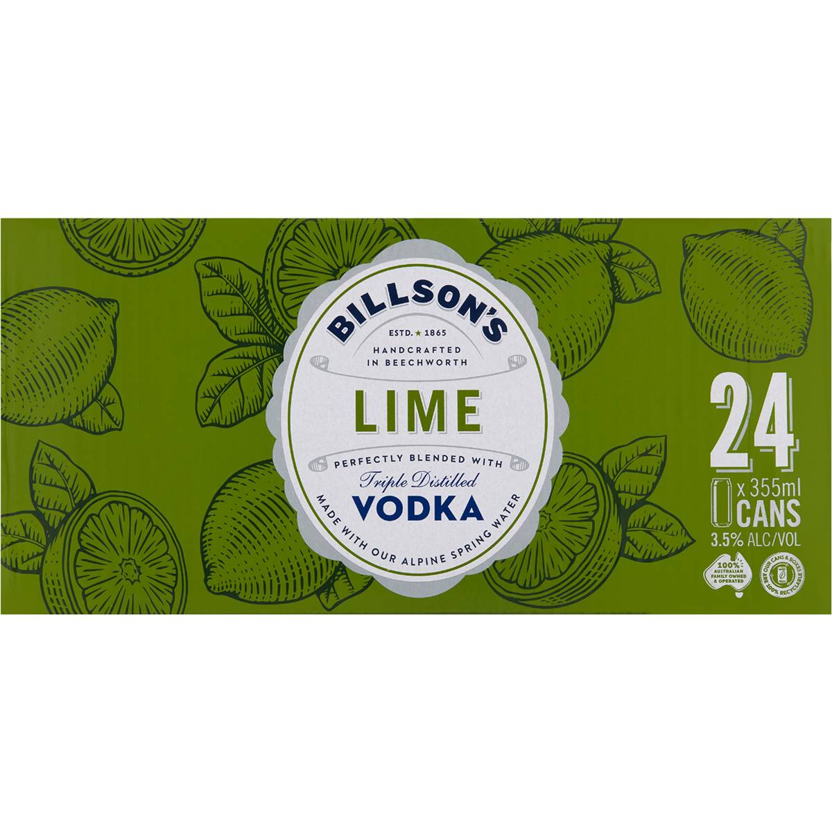 Billson's Vodka With Kaffir Lime Cans 