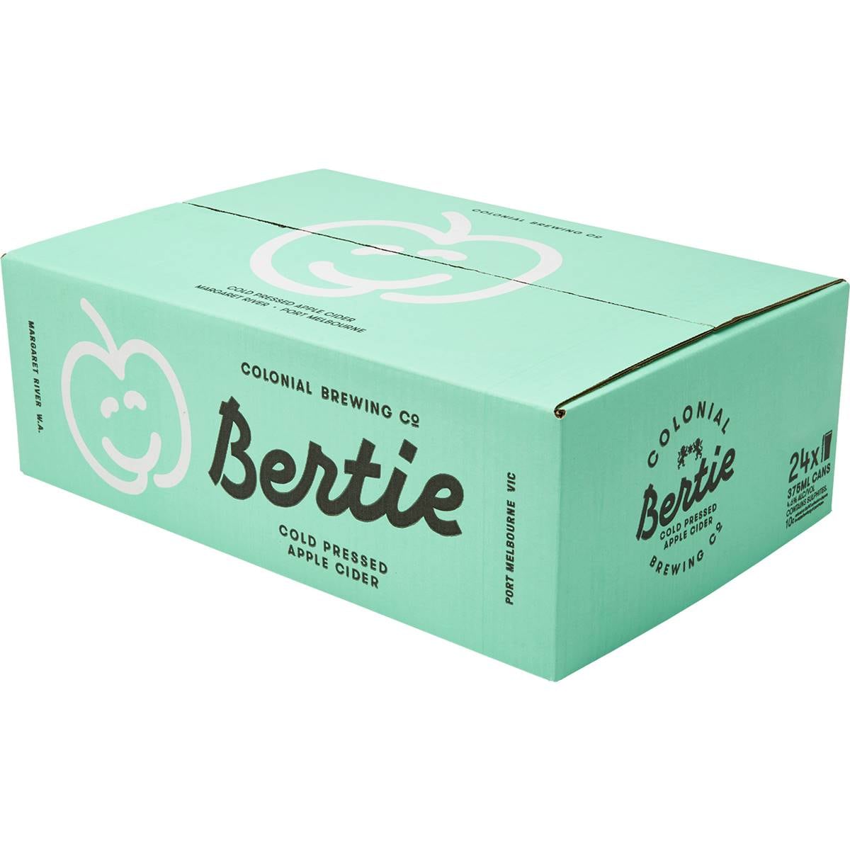 Colonial Brewing Co. Bertie Cold Pressed Apple Cider Cans 375mL x 24 case