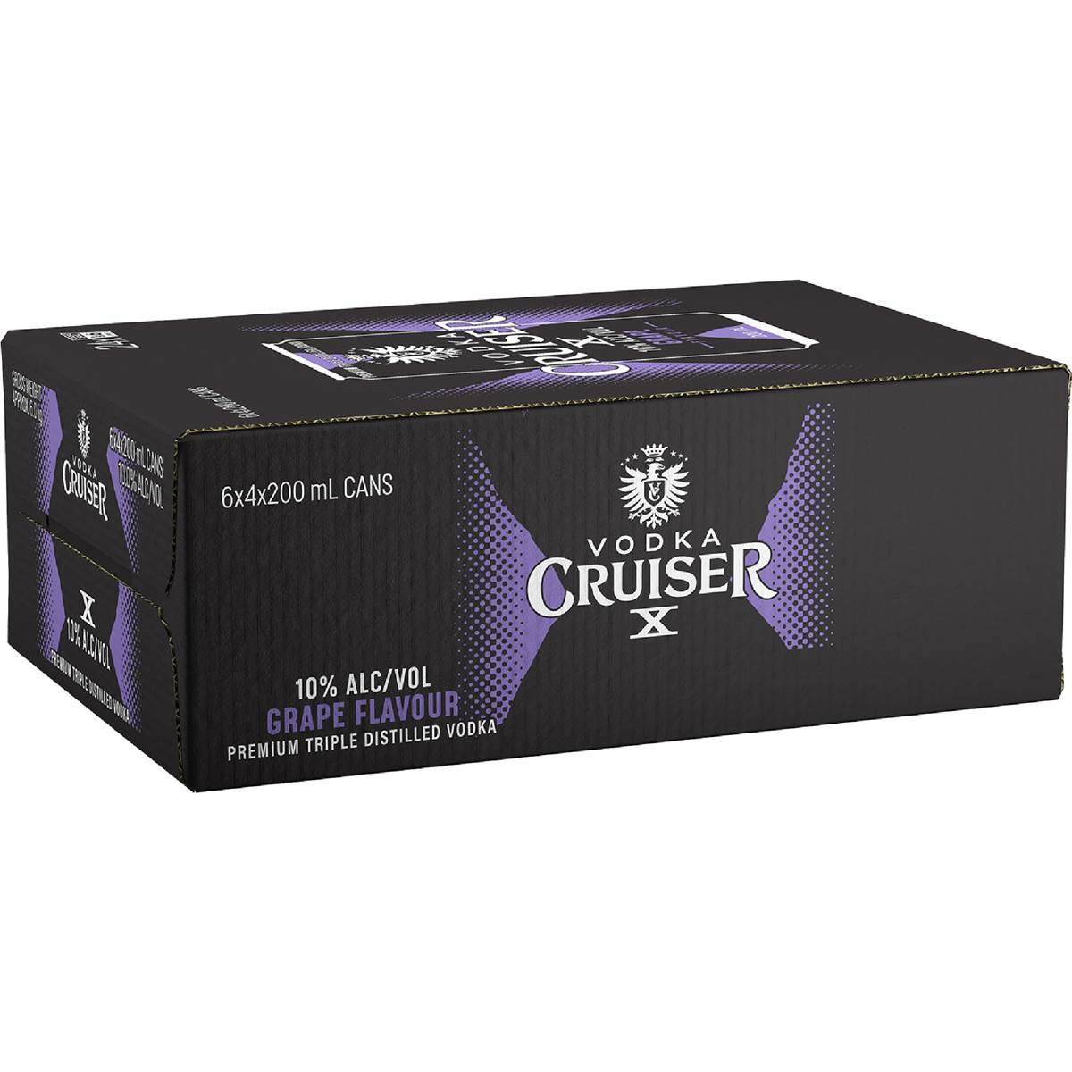Vodka Cruiser Grape 10pct Cans 200mL x 24 pack